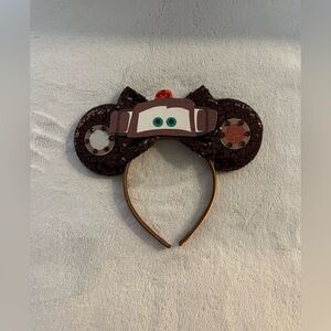 Tow Mater from Cars themed Disney mouse ears.